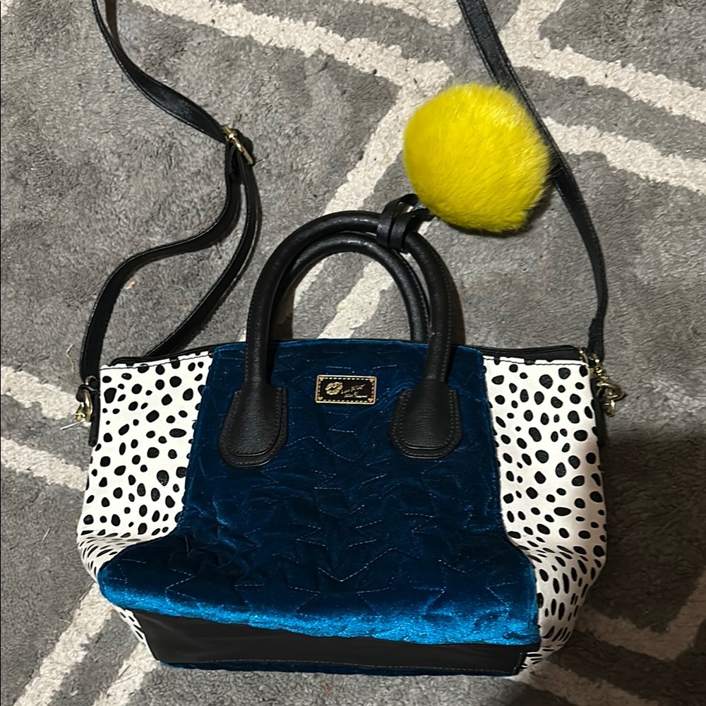 Betsey Johnson Blue and Black Handbag
